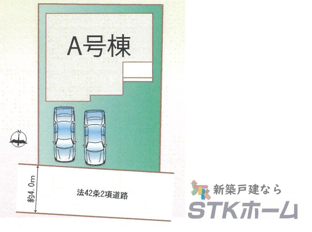 仲介手数料無料　伊奈町小室　新築戸建　全１棟の区画図