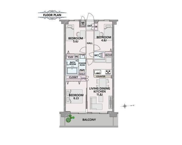 【間取り】 | レクセルマンション石神井公園（成増店） | ※図面と現況が異なる場合は現況優先となります。