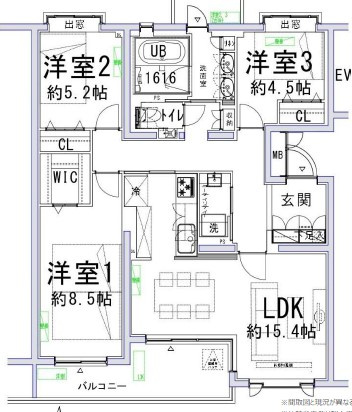 緑が丘シティハウスの間取り