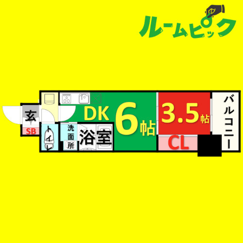 L&Cレジデンス鶴舞公園　名古屋市賃貸　仲介手数料無料の間取り
