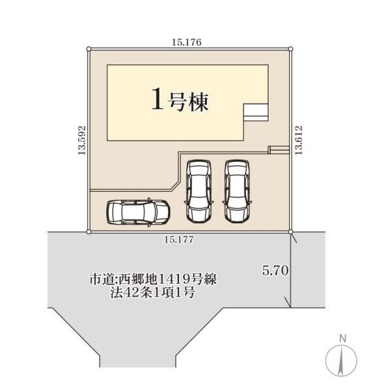 小美玉市清風台団地第6　新築戸建の区画図
