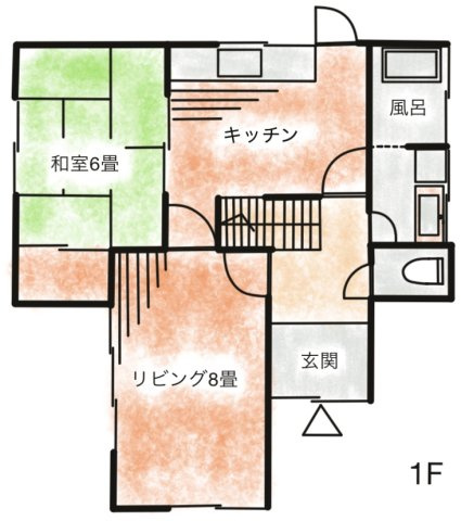 下松市東和団地戸建ての間取り