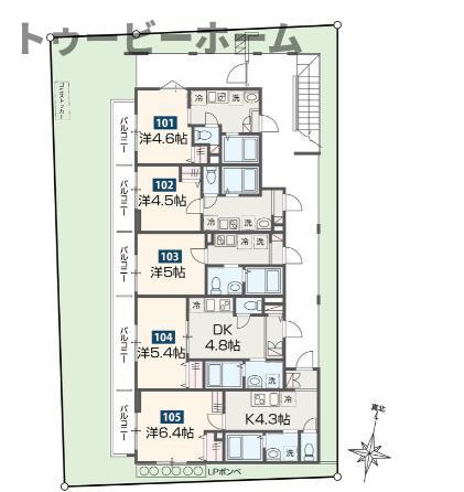 MELDIA西所沢Ⅱの間取り|きれいなキッチンです