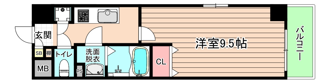 大阪市都島区網島町の賃貸マンションの間取り