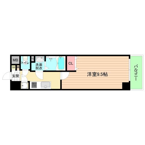 大阪市都島区網島町の賃貸マンションの間取り