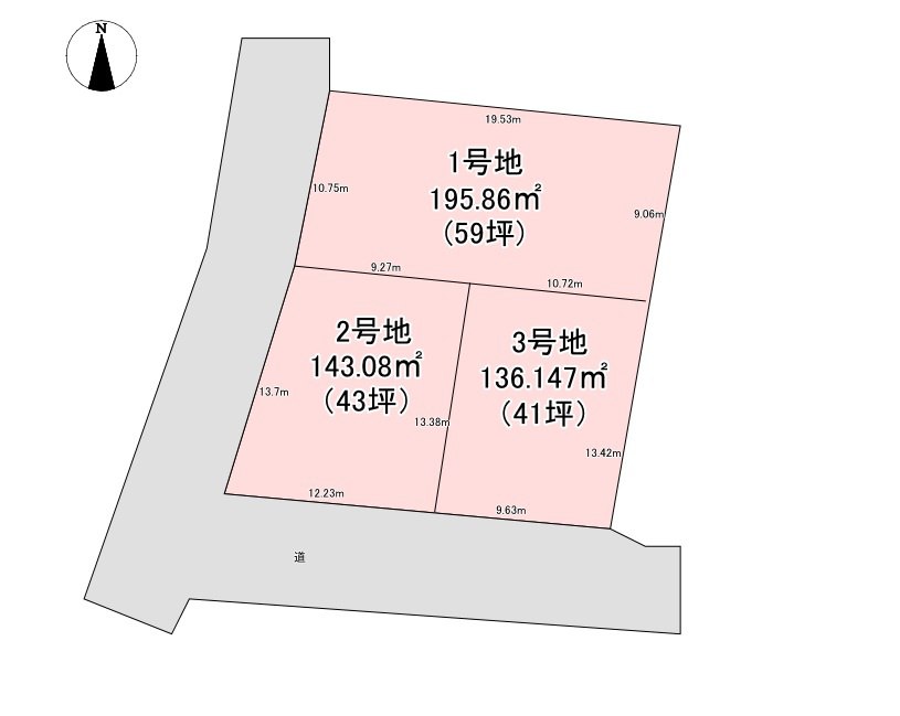 土地　長野市大字東和田の区画図