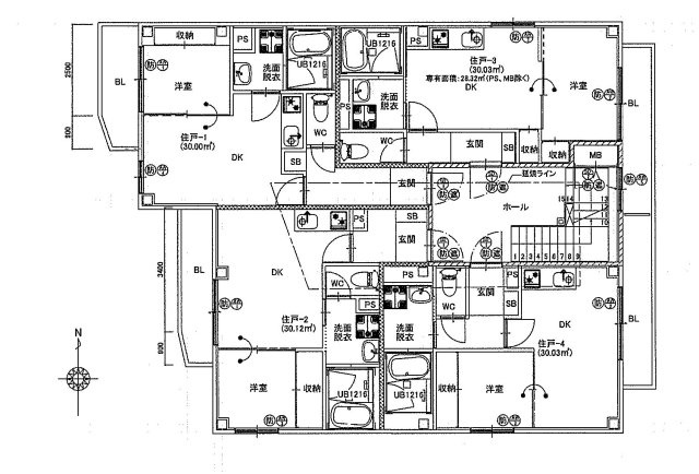 【間取り】 | 大阪市内　2018年建築！鉄骨造3階建て！検査済証あり！