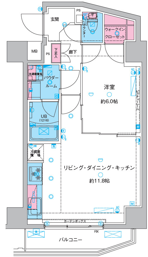 GENOVIA三ノ輪Ⅲskygardenの間取り