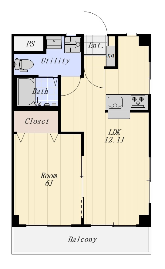 ドミールシバタ 307号室の間取り