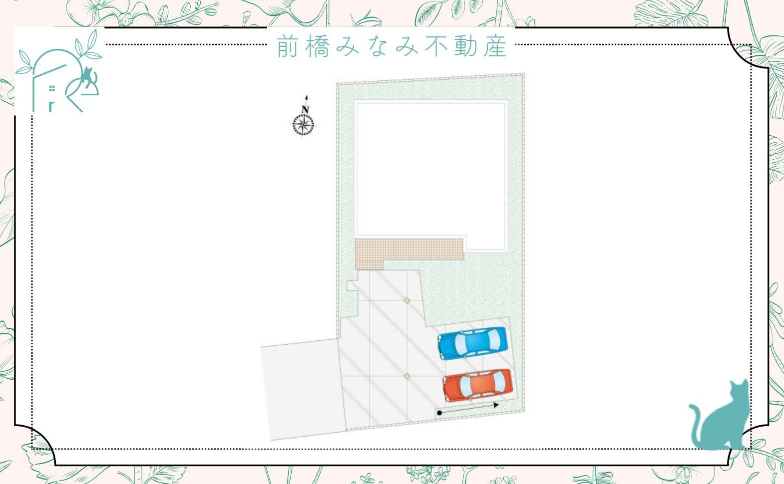 前橋市下細井町　１号棟(全２棟)　新築建売分譲の区画図