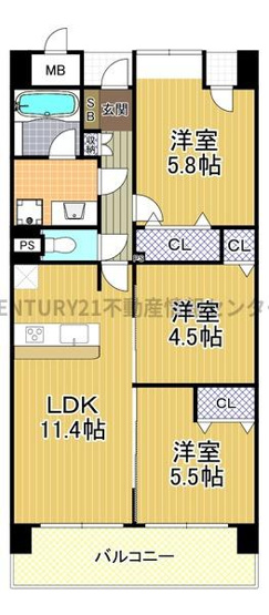 【間取り】 | ファミール北加賀屋こもれびの街 | リノベーション工事完了しました！陽当りもよく、内装もかなりオシャレに仕上がっております！リノベーションはやっぱりいいですね！！