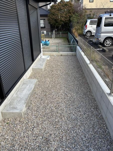 豊田市三軒町2丁目　全1棟・1号棟の庭|ウッドデッキやBBQ。想像が膨らむお庭