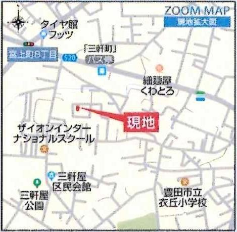 豊田市三軒町2丁目　全1棟・1号棟のその他|現地案内図です。