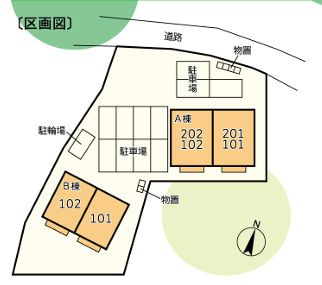 【区画図】 | Ｄ－ｒｏｏｍ神谷沢Ａ／Ｂ棟（２棟）