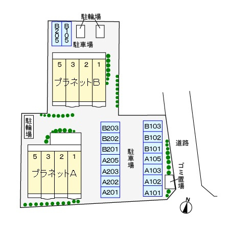 プラネットBの区画図