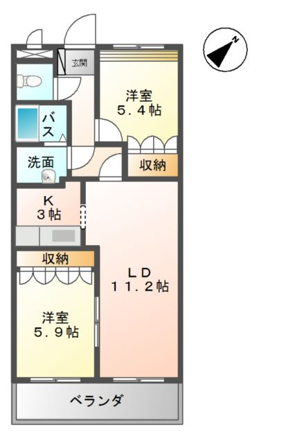 サニープレイスの間取り