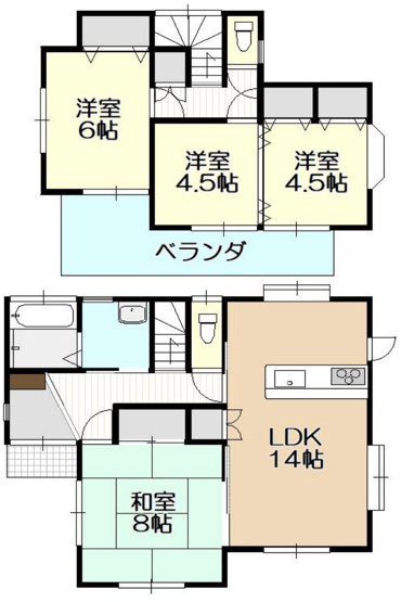 【間取り】 | 比企郡吉見町大字久保田　中古戸建