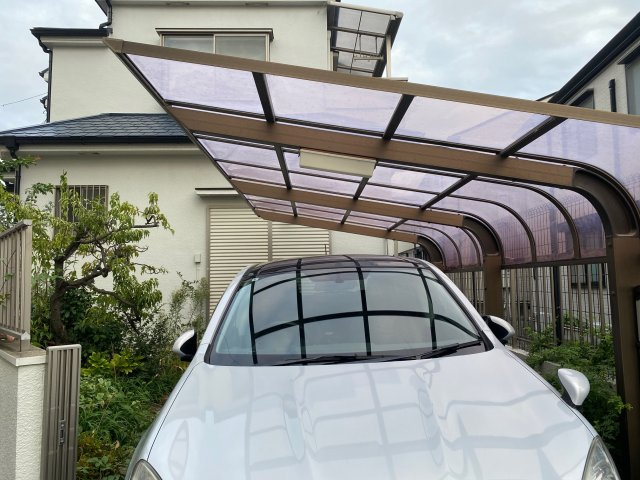 尼崎市富松町４丁目中古戸建の駐車場|外構工事でお車2台駐車も可能です。