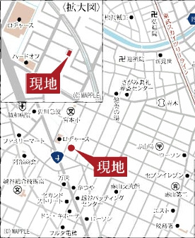 越谷市宮本町新築戸建ての地図