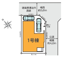 越谷市大沢新築戸建ての区画図