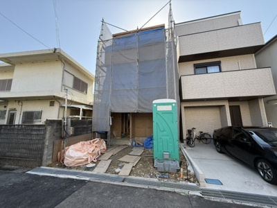 【前面道路含む現地写真】 | 【プレイワーク下条町Ⅱ】旭小・新築建売・4LDK・泉大津市下条町 | 前面道路含む現地写真です
