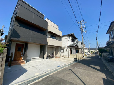 【前面道路含む現地写真】 | 【プレイワーク下条町Ⅱ】旭小・新築建売・4LDK・泉大津市下条町 | 前面道路含む現地写真です