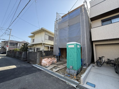 【前面道路含む現地写真】 | 【プレイワーク下条町Ⅱ】旭小・新築建売・4LDK・泉大津市下条町 | 前面道路含む現地写真です