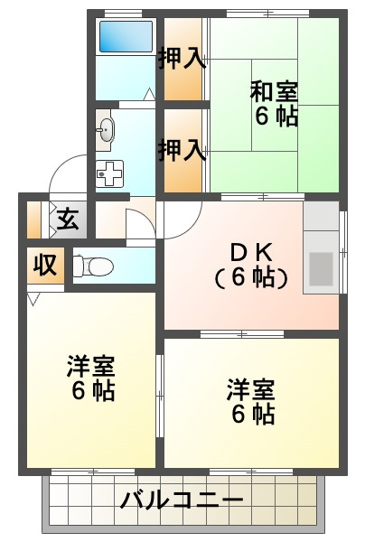 ベルフォーレ2の間取り