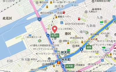 【地図】 | プレジオ弁天町ASIAN