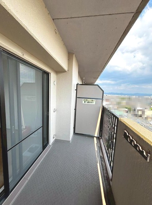 長岡京グリーンマンションのバルコニー|南向きで日当たり良好のバルコニー