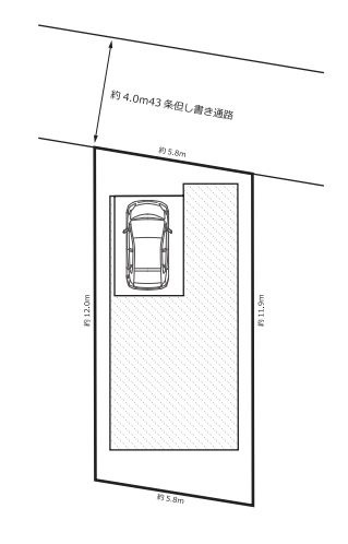 仲介手数料無料　所沢市西所沢2丁目・新築全1棟の区画図