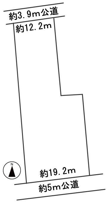 ６５４９８　岐阜市岩倉町土地の区画図