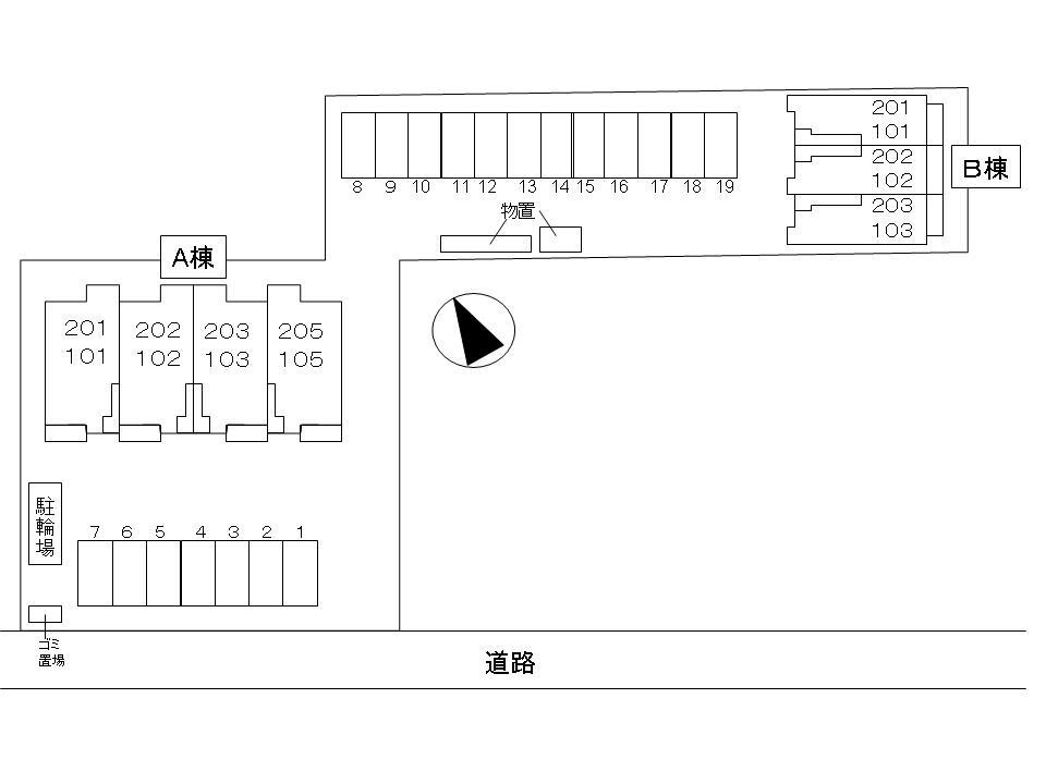 カーサ・アバンツァート　Ｂの区画図