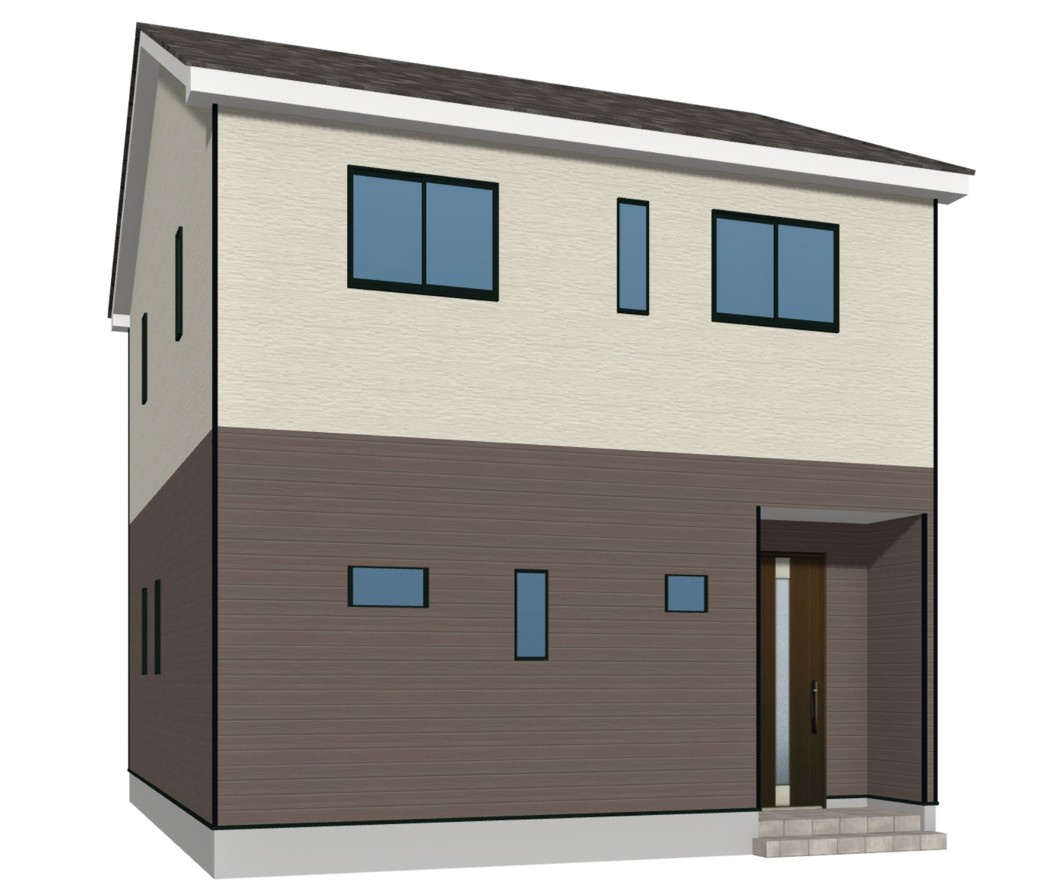 仲介手数料不要　クレイドルガーデン大津町杉水第1【護川小・大津北中】の外観パース|外観パースです