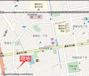 越谷市新越谷新築戸建ての地図