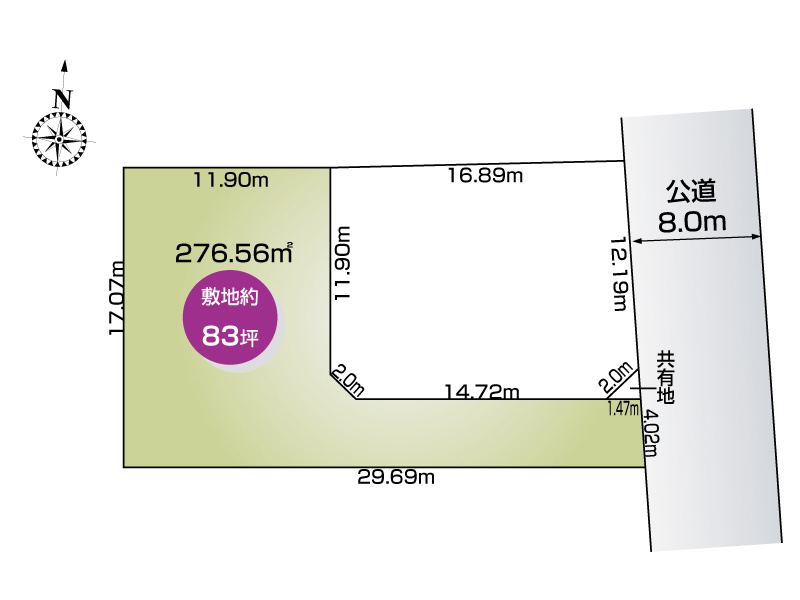 【１号地：区画図】