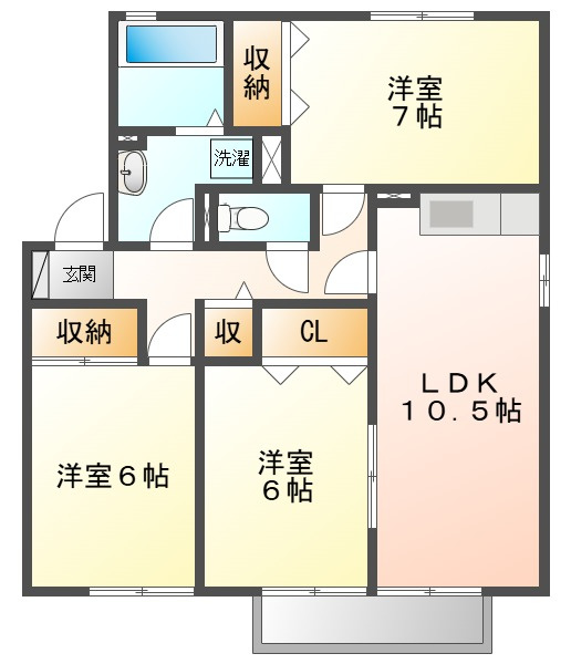 リヴェール　Ａの間取り