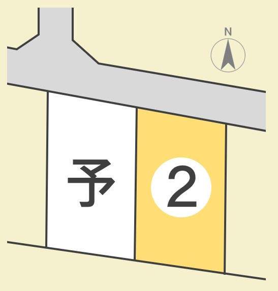東邦ピュアコート四ツ屋Ⅷ(8)　2号地の区画図