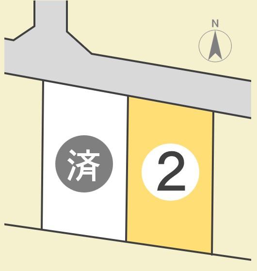 東邦ピュアコート四ツ屋Ⅷ(8)　2号地の区画図