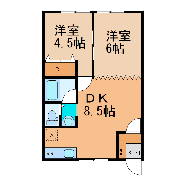 コスモハイツA棟の間取り