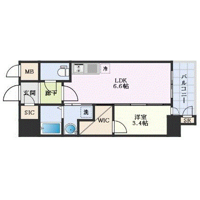 エステムコート名古屋新栄Ⅳネストの間取り