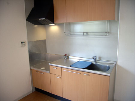 ファミール唐国IIのキッチン|コンパクトなキッチンで掃除もラクラク