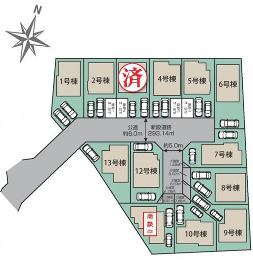 【区画図】 | 東久留米市下里　新築全13棟