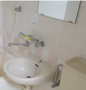 稲城市東長沼の賃貸マンションの洗面所