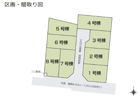船橋市二和西５丁目の区画図