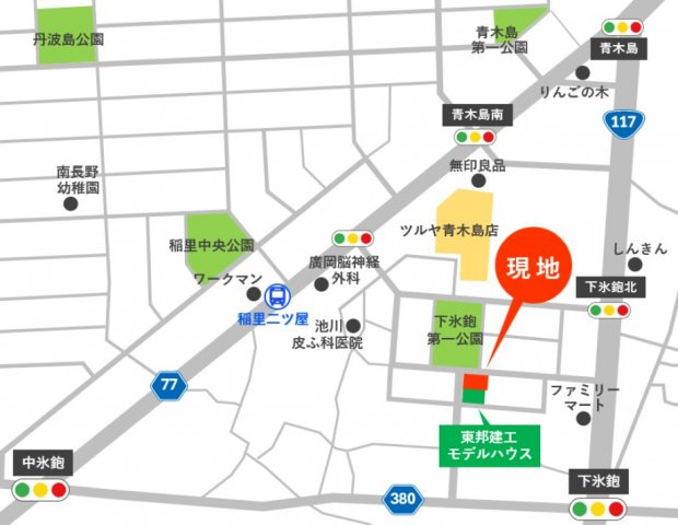 東邦ピュアコート下氷鉋1丁目　2号地の地図