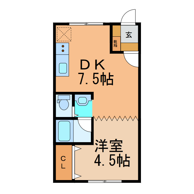 コスモハイツＢ棟の間取り