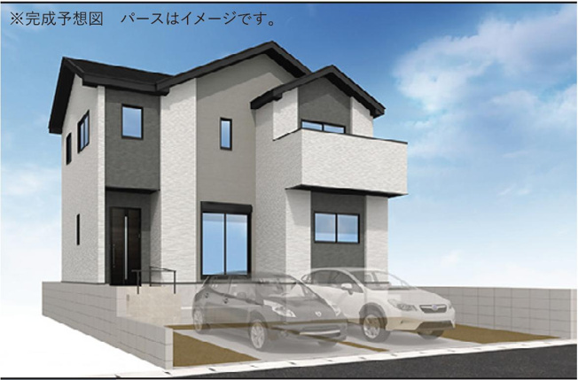 【外観パース】 | 牛久市南16期　新築戸建 | 牛久駅徒歩13分で通勤・通学も安心です(*^^*)