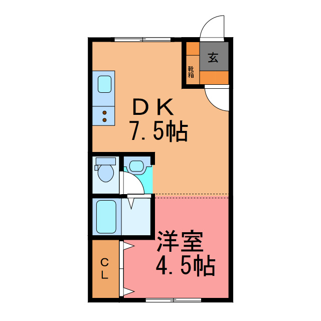 コスモハイツＢ棟の間取り