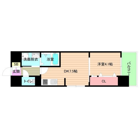 大阪市都島区内代町３丁目の賃貸マンションの間取り